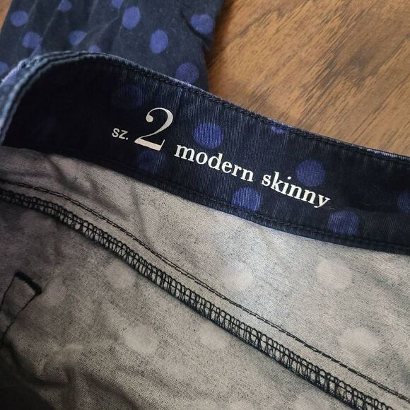 LOFT Modern Skinny Polka Dot Jeans - Picture 3 of 6